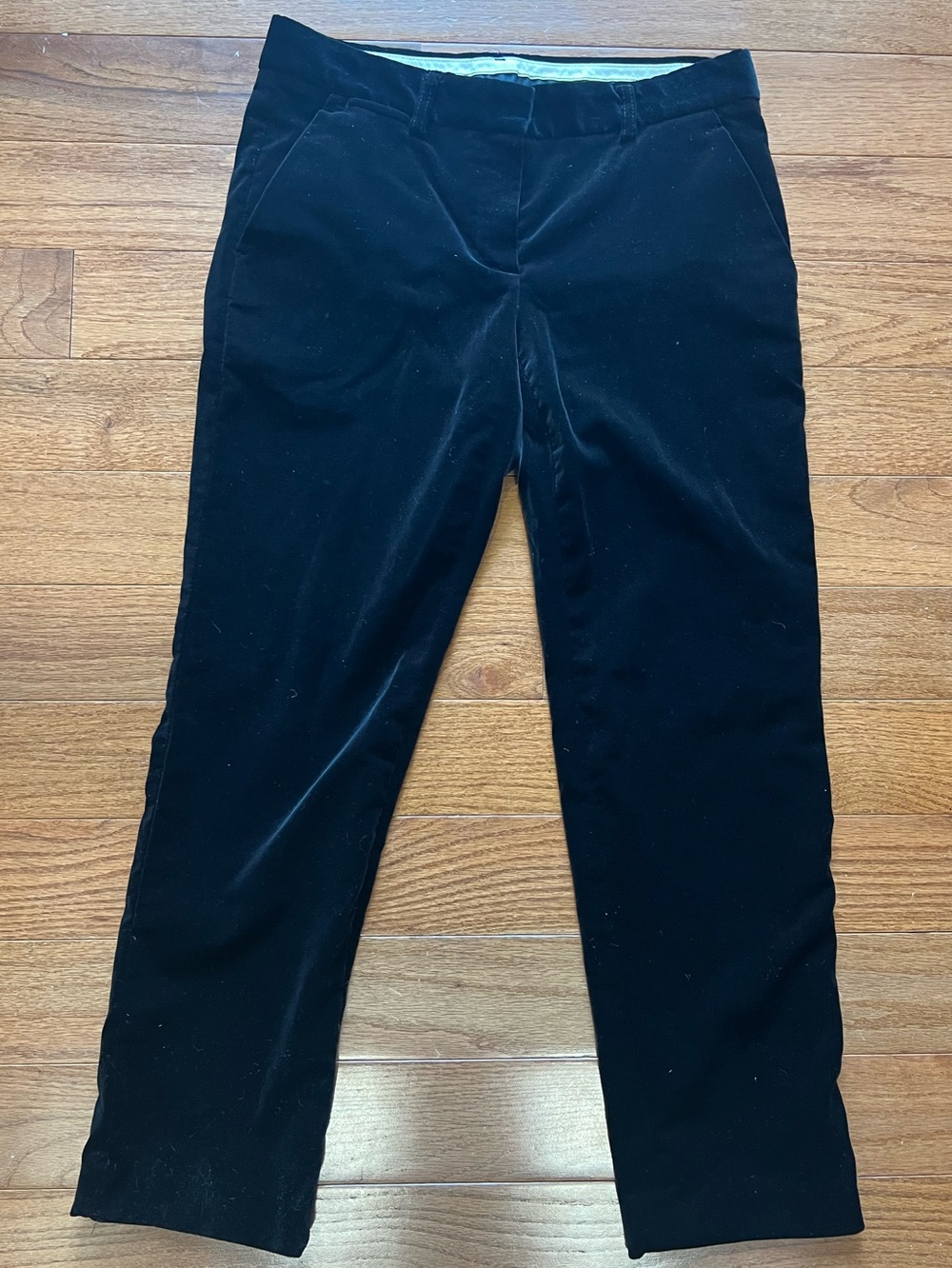 Theory Black Velvet Trousers